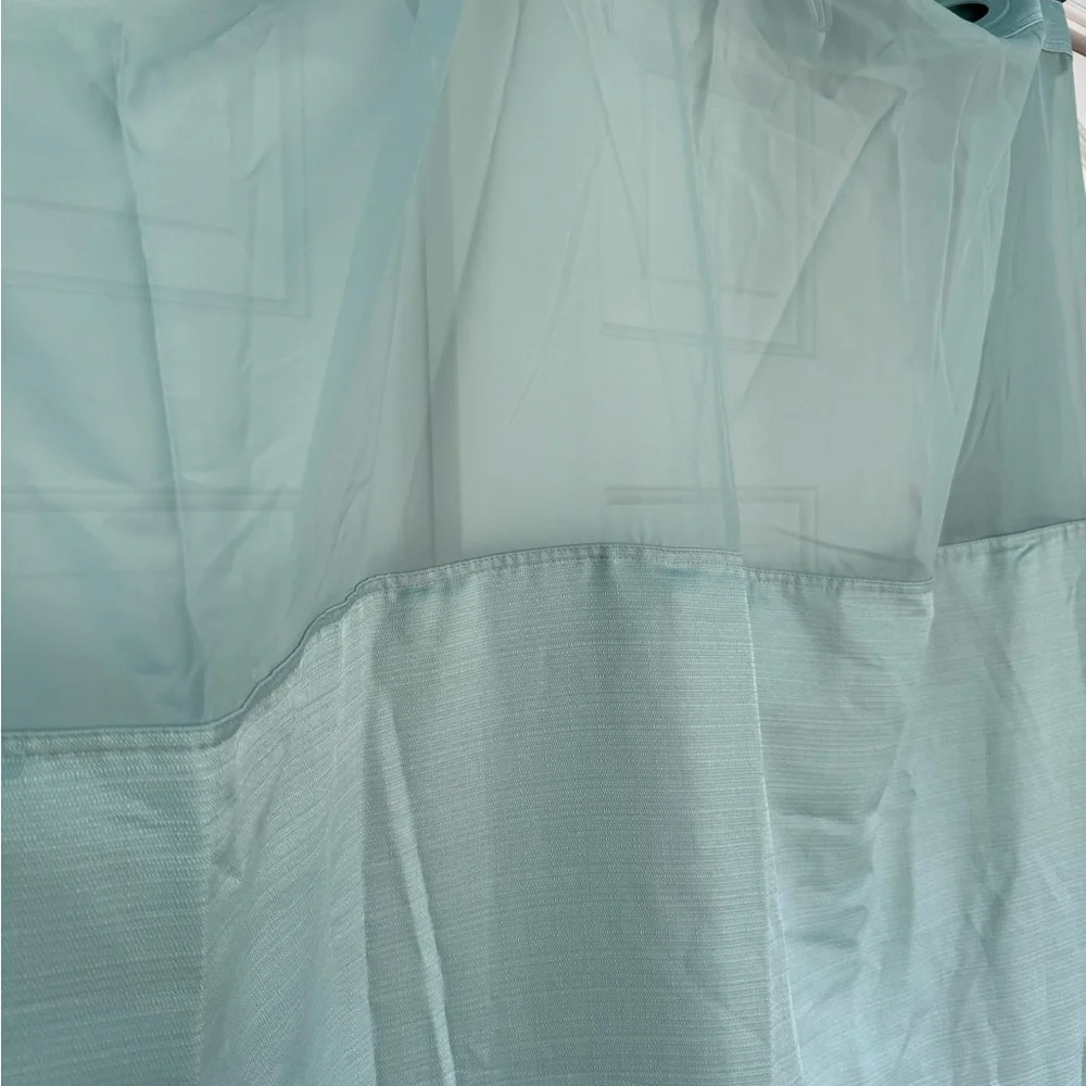 No Hooks Needed Linen Textured Shower Curtain Snap-in Fabric Liner Set 72”w x74L